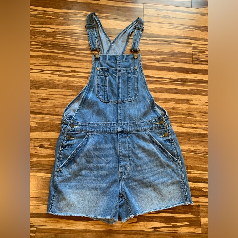 American Eagle denim overall shorts size S small